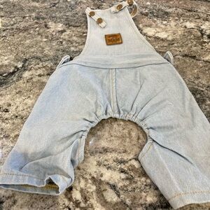 Light Blue Overalls for small dogs